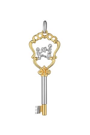 Key-shaped pendant with Puttini symbol Angela Puttini Gioielli | SCAP43AARGENTO